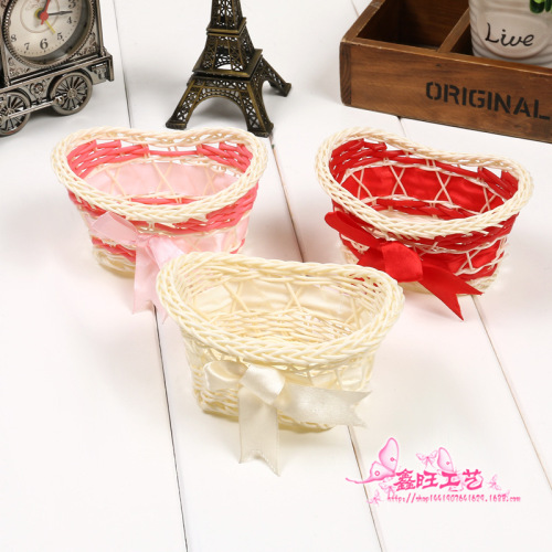 Ingot-Type Sundries Storage Basket Fashion Home Fruit Basket Plastic Rattan Woven Basket Storage Basket