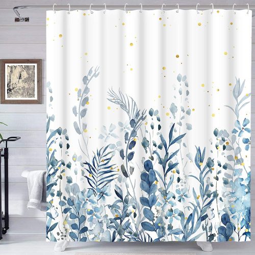[Muqing] Simple but Elegant Bathroom Shower Curtain Set Punch-Free Waterproof and Mildew-Proof Polyester Fabrics Partition Door Curtain Shower Curtain