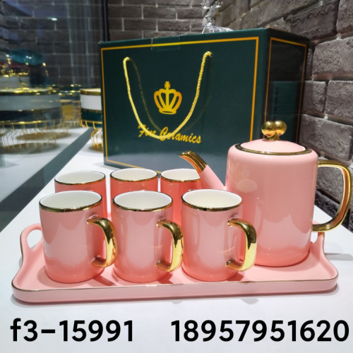 Ceramic Water Ware Colored Glaze Water Ware Coffee Set Ceramic Coffee Cup Coffee Saucer European Coffee Cup Ceramic Plate
