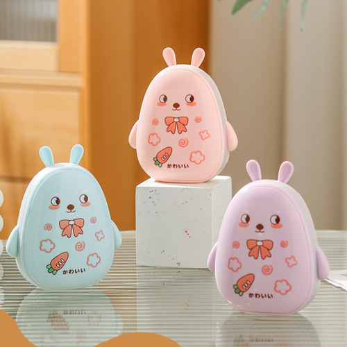 new cute rabbit beauty mirror hand warmer with light light usb charging girls‘ multifunctional portable warm treasure winter cold protection