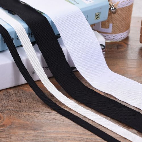 Factory Wholesale Rayon Hat with Toothed Edge Hat with Black and White Back-Shaped Ribbon Thread Artificial Cotton Stripe Belt Accessories