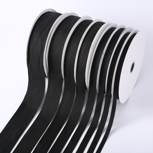 cross-border spot black and white herringbone cotton ribbon full-size clothing wrapping belt clothing accessories wholesale