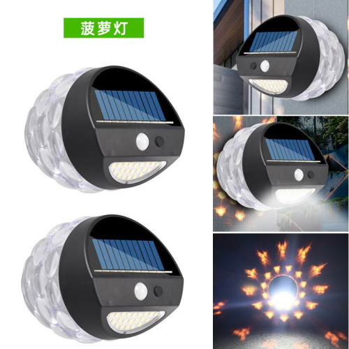 New Flame Beating Projection Wall Lamp 28led Garden Decoration Atmosphere Wall Lamp Wall Courtyard Atmosphere Induction Lamp