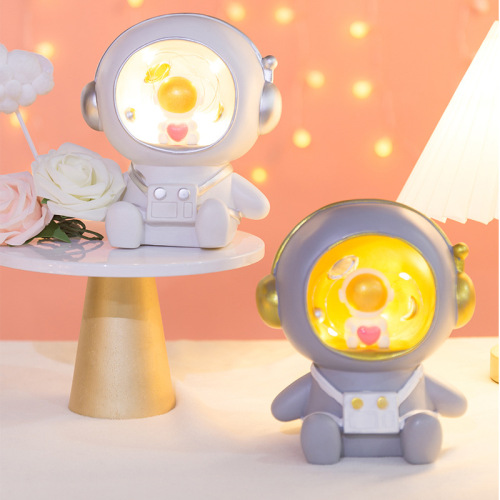 creative nordic style astronaut small night lamp cartoon young girl heart home office bedroom decoration gift