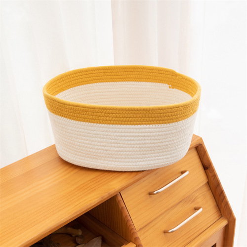 storage basket multi-functional cotton string woven portable storage basket storage basket in stock wholesale