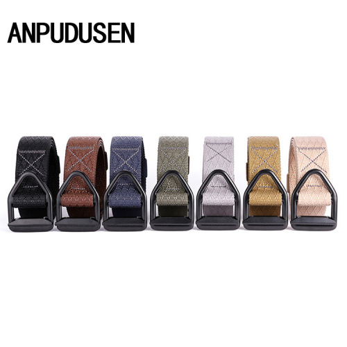 New Sports Belt Canvas Tactical Belt Outdoor Quick-Drying Durable Student Military Training Alloy Buckle Cross-Border Pant Belt
