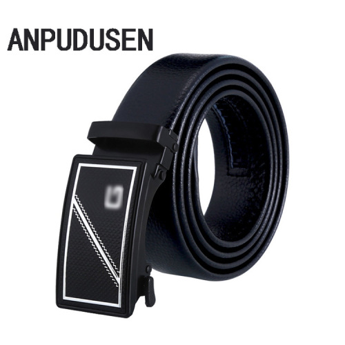 Hot Sale 2020 Belt Men‘s Microfiber Imitation Leather Automatic Buckle Business Gift Pants Belt Stall Supply Wholesale