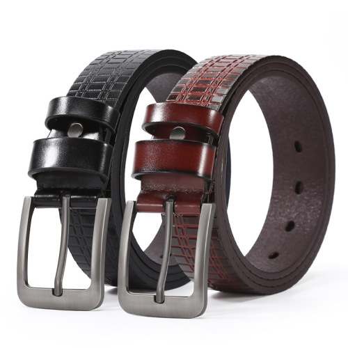 Stall Supply Pu Pin Buckle Belt Spot Wholesale Men‘s Jeans Fashion All-Match Belt Foreign Trade Exclusive Pants Belt