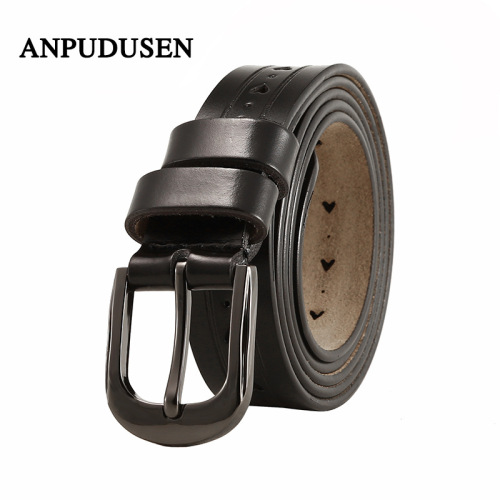 Belt Women‘s Cowhide Korean-Style All-Match Pin Buckle Decorative Belt European and American Casual Retro Pants Belt Stall Supply Wholesale 