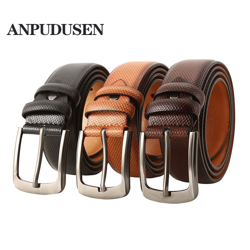 European and American Men and Women Microfiber Pin Buckle Business Fashion Alloy Retro Belt Casual Belt Foreign Trade Supply Wholesale