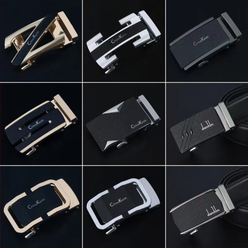 Men‘s Leather Belt High-End Automatic Smooth Buckle High-Grade Zinc Alloy Belt Buckle Buckle Waistband Buckle Belt Clip Accessories