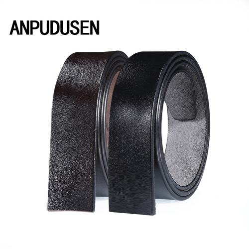 Buckle-Free High Quality Cow Belt Body 3.5cm New Pin Buckle Belt Strip Factory Direct Youth Pants Belt Wholesale 
