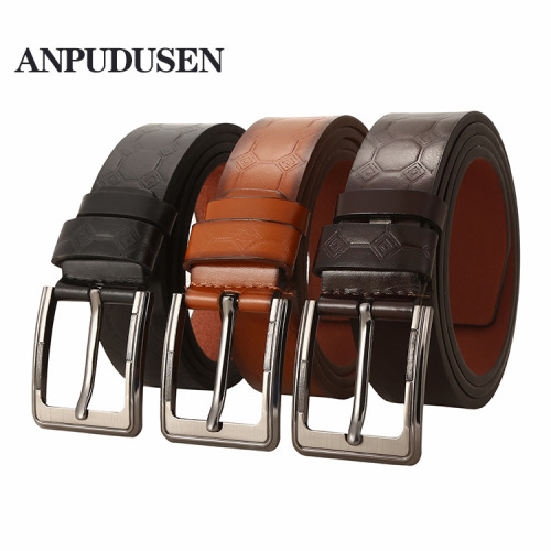 european and american casual all-match pin buckle pants belt new pu microfiber belt strip men and women belt stall supply wholesale