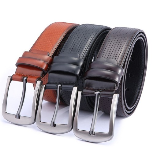 belt men‘s new personalized fashion thick pin buckle belt pu casual breathable men‘s pants belt factory wholesale
