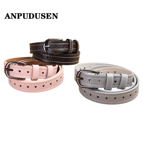 2020 spring and summer new women‘s casual all-match hollow belt thin waist decoration simple fashion pin buckle pants belt wholesale