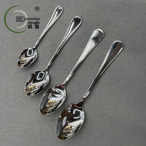 [chengfa tableware]] stainless steel tableware chinese spoon stainless steel spoon long handle pointed spoon soup spoon household small spoon