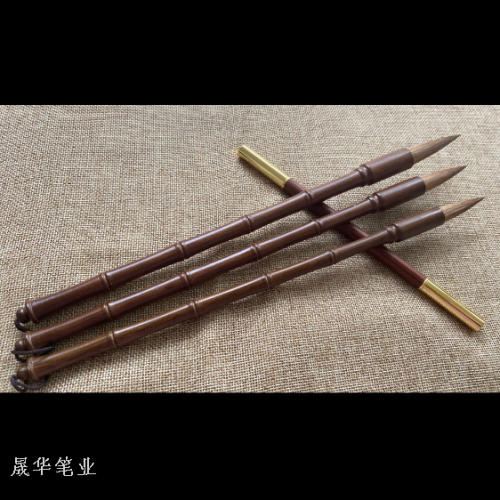 boutique writing brush wooden pole wolf hair brush is hard and elastic dad likes calligraphy traditional chinese painting running script regular script