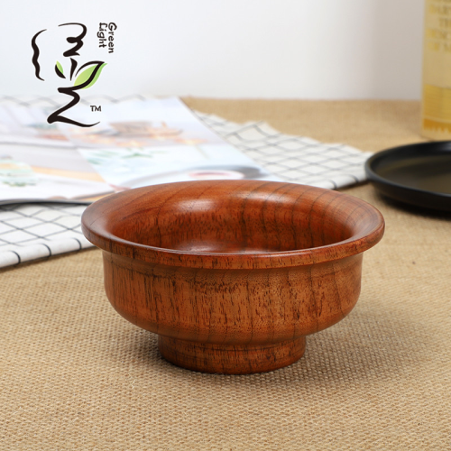 [green light] rice bowl solid wood crack-proof whole wooden bowl milk tea tibetan soup bowl mongolia tourism wooden tea bowl durable