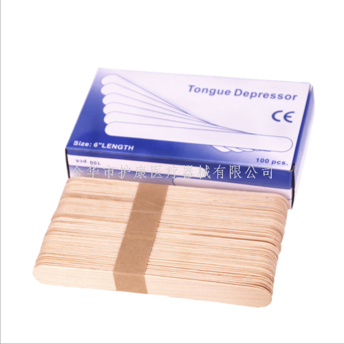 For Export Tongue Depressor English Packaging Class B Tongue Depressor 150cm Birch Wood Sticks Ice Cream Stick 100 Pcs/Box