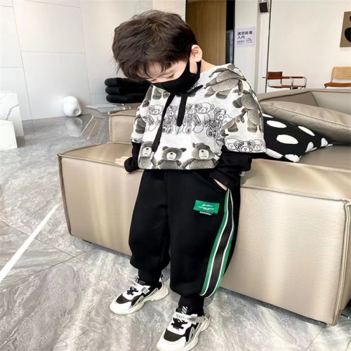 Children‘s Clothing Boys‘ Sports Pants Warm Pants Autumn and Winter Wholesale Children‘s Sweatpants Trousers Middle and Big Children‘s Winter Clothes Crawler
