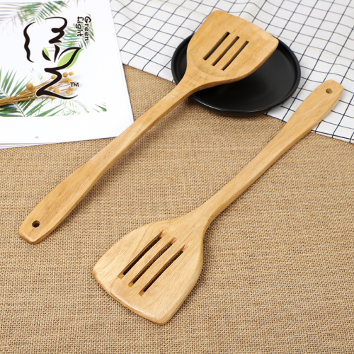 [green light] 9 * 38cm super long handle solid wood spatula cooking pot spatula wooden spatula kitchen utensils tableware
