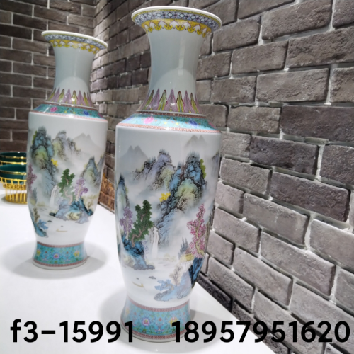 Hand-Painted Vase Decoration Small Vase Wine Cabinet Decoration Ceramic Vase Hand-Drawn Blank Vase Flower and Bird Vase color Vase
