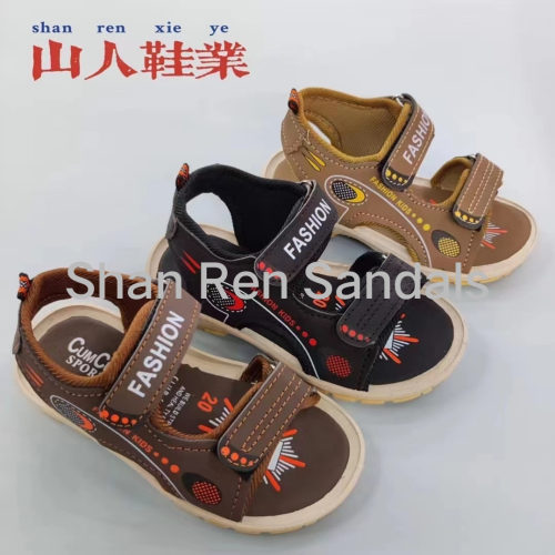 Beach Shoes Foreign Trade Sandals Boys Soft Sole Shoes Two-Tone White Bottom Gray Bottom Sandals Africa South America Hot Sale