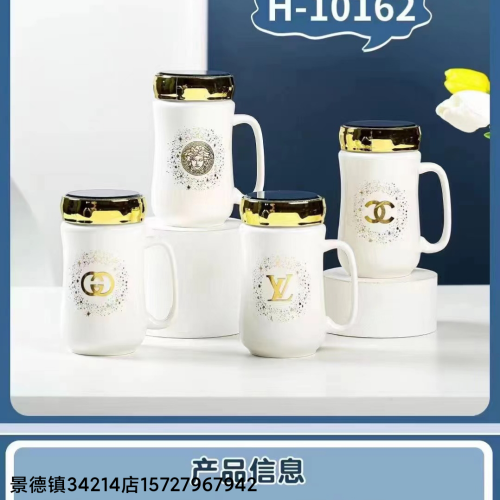 Jingdezhen Ceramic Cup Mug Mirror Cup Drinking Cup Thermos Cup Afternoon Tea Cup Kitchen Supplies