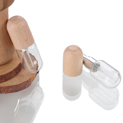 10ml tube bottle wooden cover portable press spray bottle perfume sub-bottle cosmetic bottle
