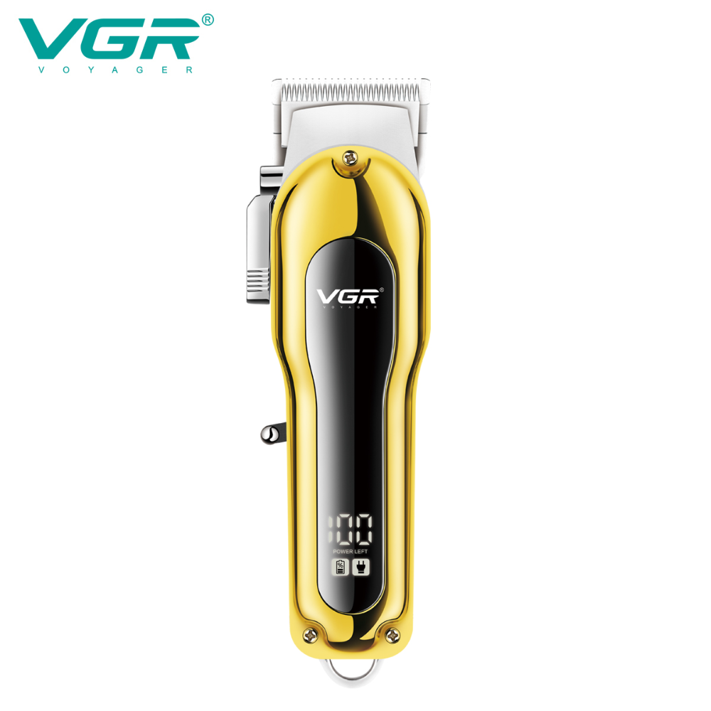 VGR680 All-Metal Electric Hair Clipper Fine-Tuning Gradient Oil Head Hair Cutter LCD Digital Display Electric Trimmer