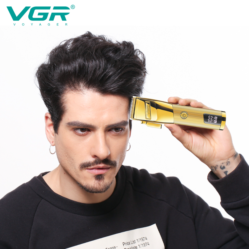 VGR681 Oil Head Hair Clipper Cross-Border New Electric Shaving LCD Digital Display for Hair Salon Haircut Trimmer