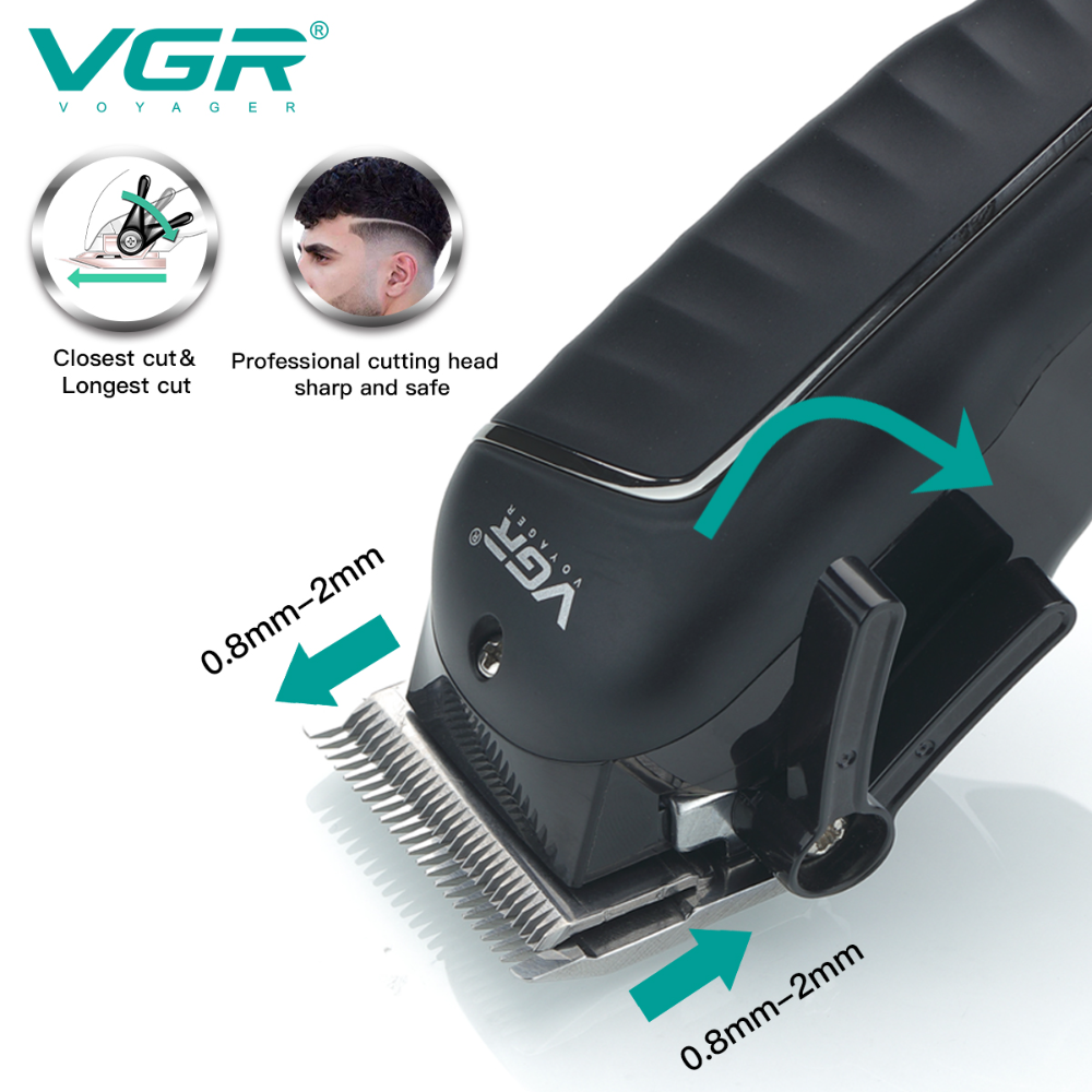 VGR683 LCD Digital Display Electric Hair Clipper High Power Non-Stuck USB Rechargeable Electric Clipper Hair Clipper