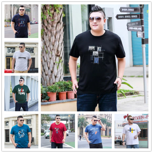 Foreign Trade Cross-Border Tail Goods Men‘s Short-Sleeved Summer Loose Trendy Men‘s T-shirt Stock Stall Supply Wholesale