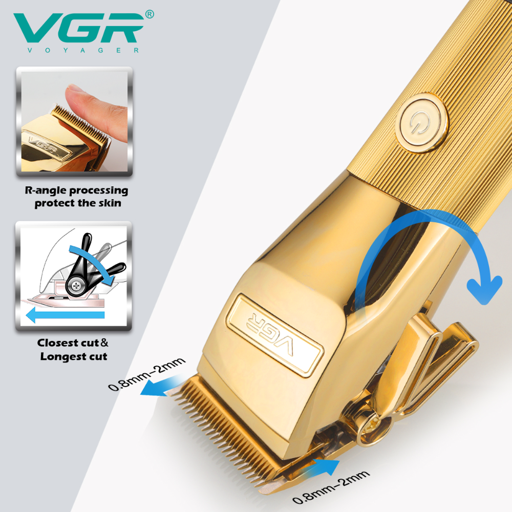 VGR681 Oil Head Hair Clipper Cross-Border New Electric Shaving LCD Digital Display for Hair Salon Haircut Trimmer