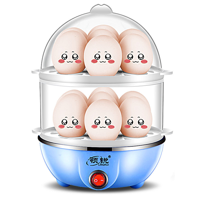Double-Layer Egg Boiler Mini Egg Steamer Steamed Egg Boiled Egg Fantastic Product Boiled Egg Multi-Functional