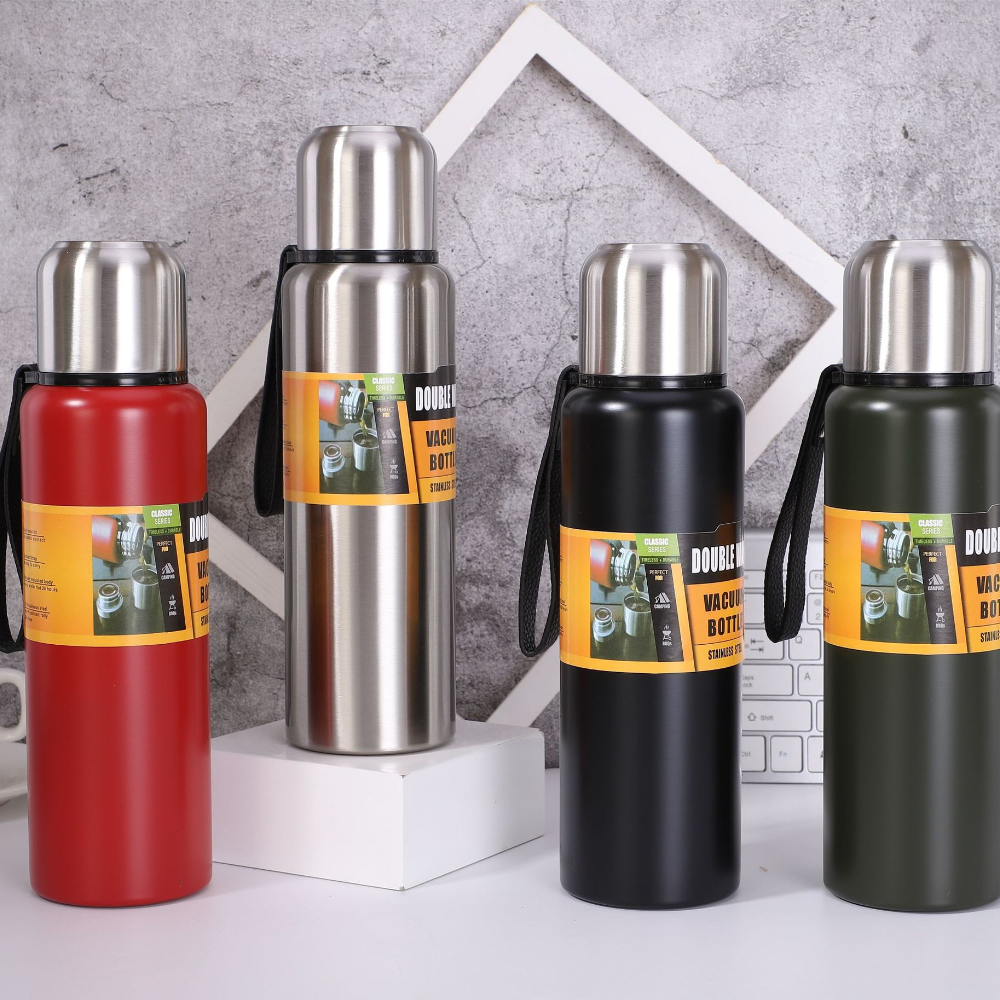 600ml/800ml/1000ml Large Capacity Thermos Cup 304 Stainless Steel Cup Wholesale Custom Logo Thermos Cup