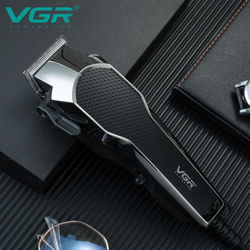 VGR-130 cross-border factory direct-powered hair clipper, six-speed adjustable LCD display