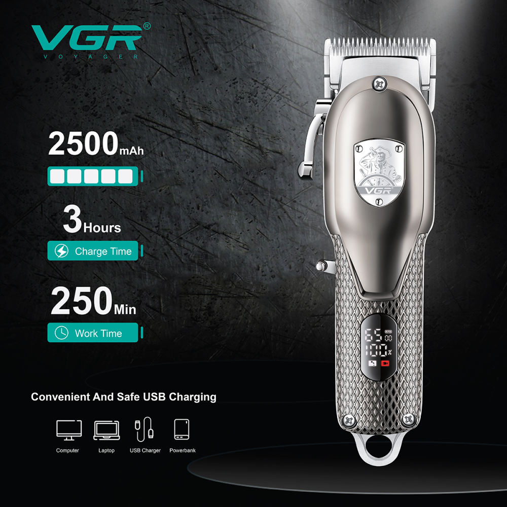 VGR276 metal oil head carving scissors cross-border foreign trade wholesale hair trimmer hair clipper