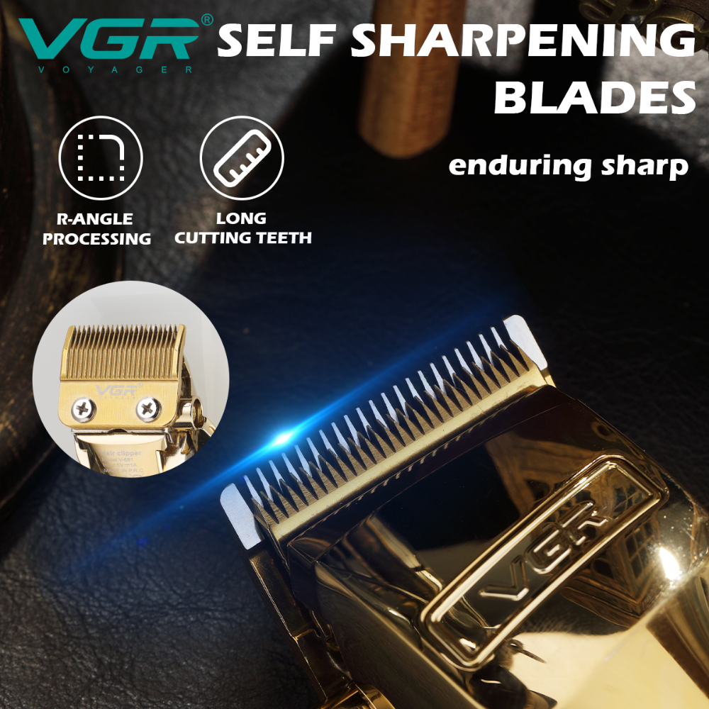 VGR681 Oil Head Hair Clipper Cross-Border New Electric Shaving LCD Digital Display for Hair Salon Haircut Trimmer