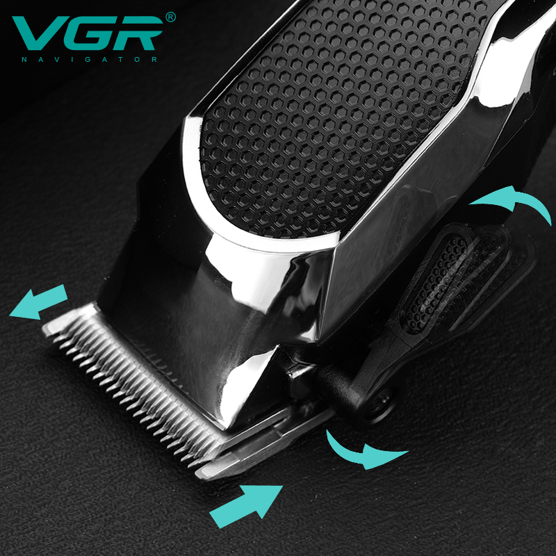 VGR-130 cross-border factory direct-powered hair clipper, six-speed adjustable LCD display