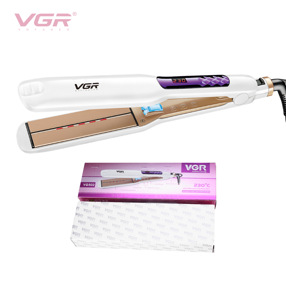 VGR-502 Splint Curling Iron Curling Straightening Dual-purpose Wet and Dry PTC Heating Straightening Rod Curling Rod