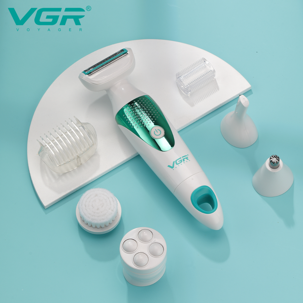nose hair trimmer epilator VGR washable lady shaver 5 in 1 V-720 battery operated lady 