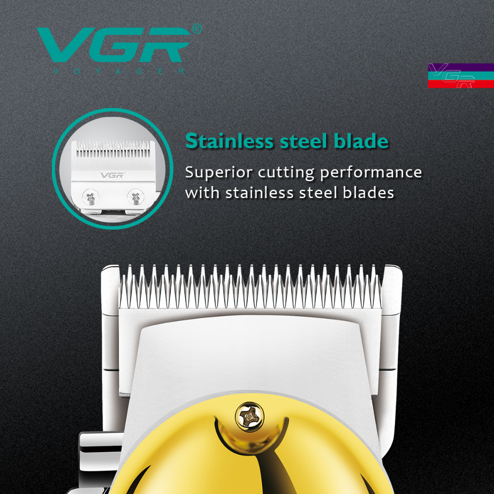 VGR680 All-Metal Electric Hair Clipper Fine-Tuning Gradient Oil Head Hair Cutter LCD Digital Display Electric Trimmer