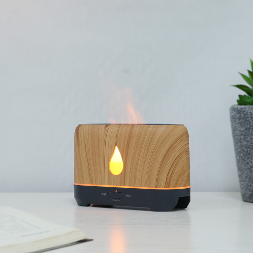 creative style flame aroma diffuser， bedroom bedside table small night lamp， home office humidifier