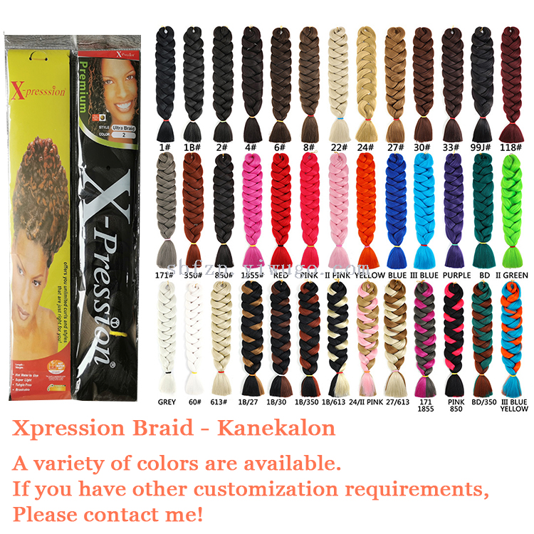 X pression 165g Ombre Expression Braiding Hair Ultra Braid Hair Darling Yaki Synthetic Jumbo Hair Braids