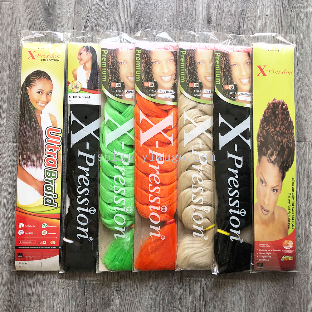  X pression wholesale Expression braid Popular hair extension products synthetic jumbo braiding Hair Extension