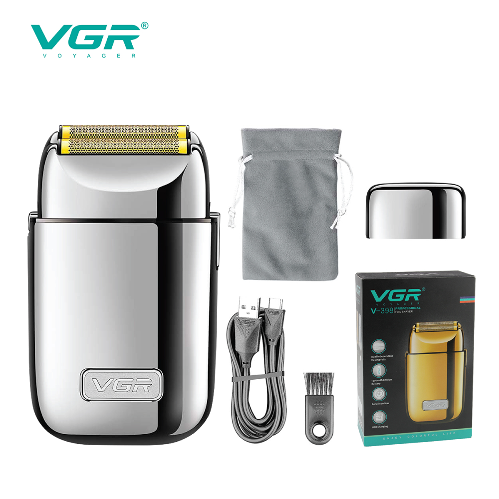 VGR V-398 single foil cordless electric travel man's shaver portable beard razor
