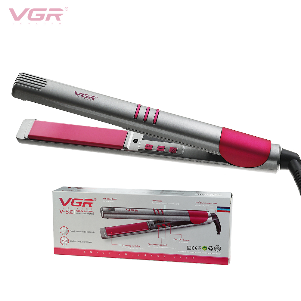VGR580 constant temperature curling hair straightener cross-border foreign trade wholesale