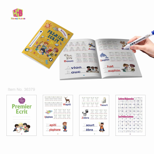 french children‘s learning book literacy book whiteboard book replication book erasable book
