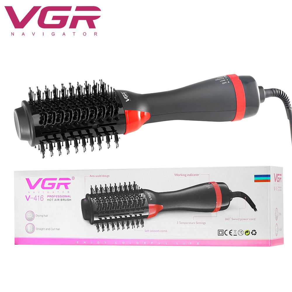 VGR High power hot hair comb Hair comb curling iron V-416 cu